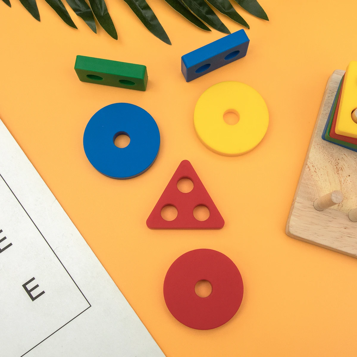 17 Pcs Geometry Silicone Building Blocks Montessori Educational Large ...