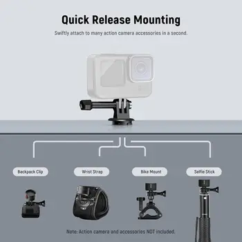 NEEWER Action Camera Accessories Magnetic Quick Release Tripod Mount Adapter Set for GoPro Hero 13 11 10 9 8 Max Osmo Insta360 detail image