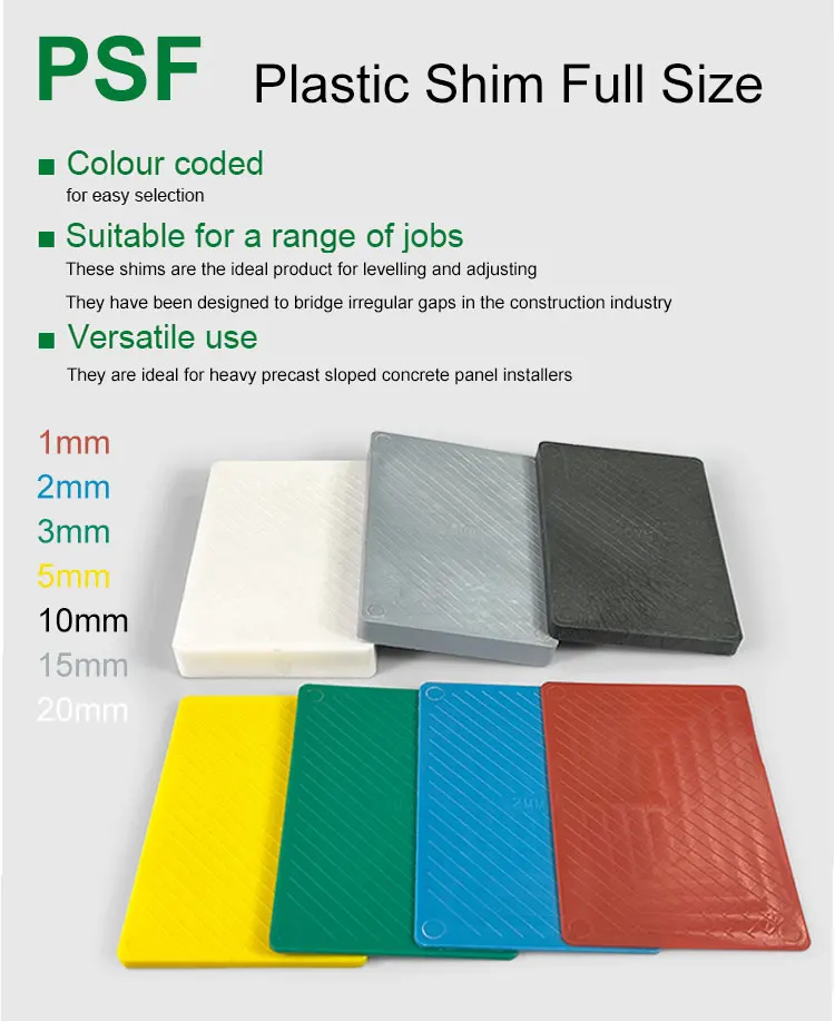 100x150mm Full Size Plastic Packer Plastic Shim Plate Original Factory