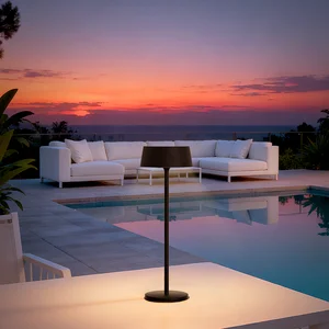 Solar Table Lamp for Restaurant Solar Rechargeable Lamp Portable Touch Light Solar Lamps Outdoor