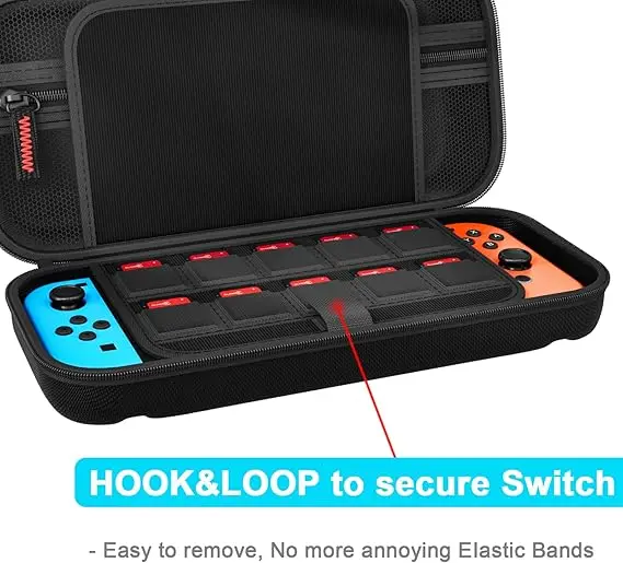 product carrying case with 20 game cartridges protective hard shell travel case pouch for nintendo switch console  accessories-30