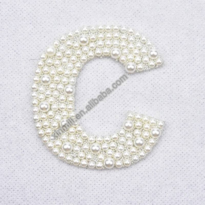 custom clothing hot fix pearl rhinestone