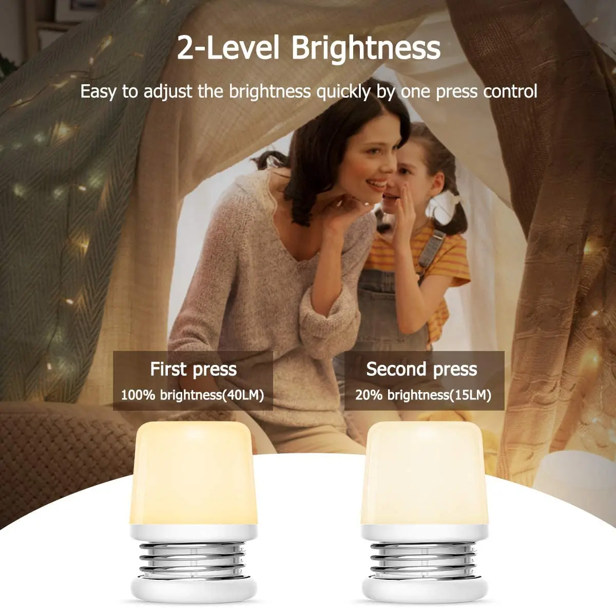 Gentle Warm Light Baby Cute Led Night Light Safety Hand Press Control