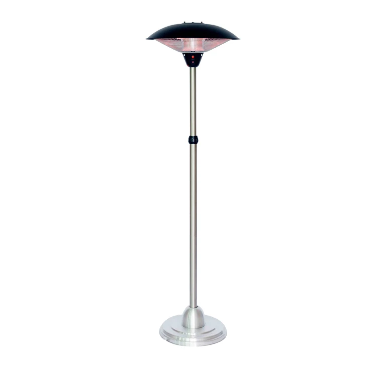 restaurant coffee bar stainless aluminum floor standing lamp umbrella shape 1500W 3000W electric patio outdoor heater
