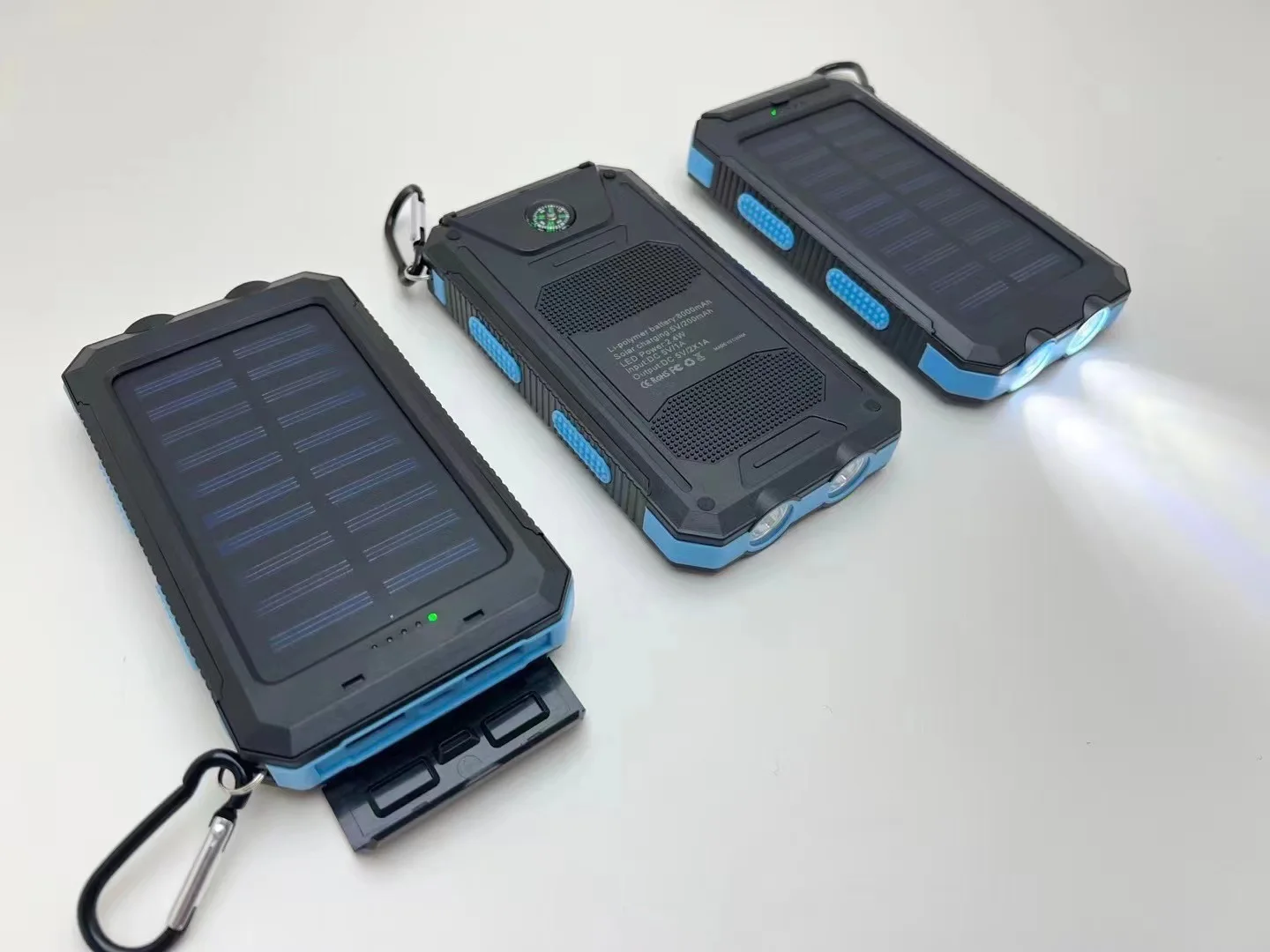 High Quality Waterproof 20000 Mah Solar Panel Powerbanks Fast Charging