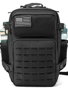 Outdoor Water Resistant Rucksack Side Pockets Trekking Hunting Hiking Backpack Travel Molle Tactical Backpack Bag Bottle Pockets