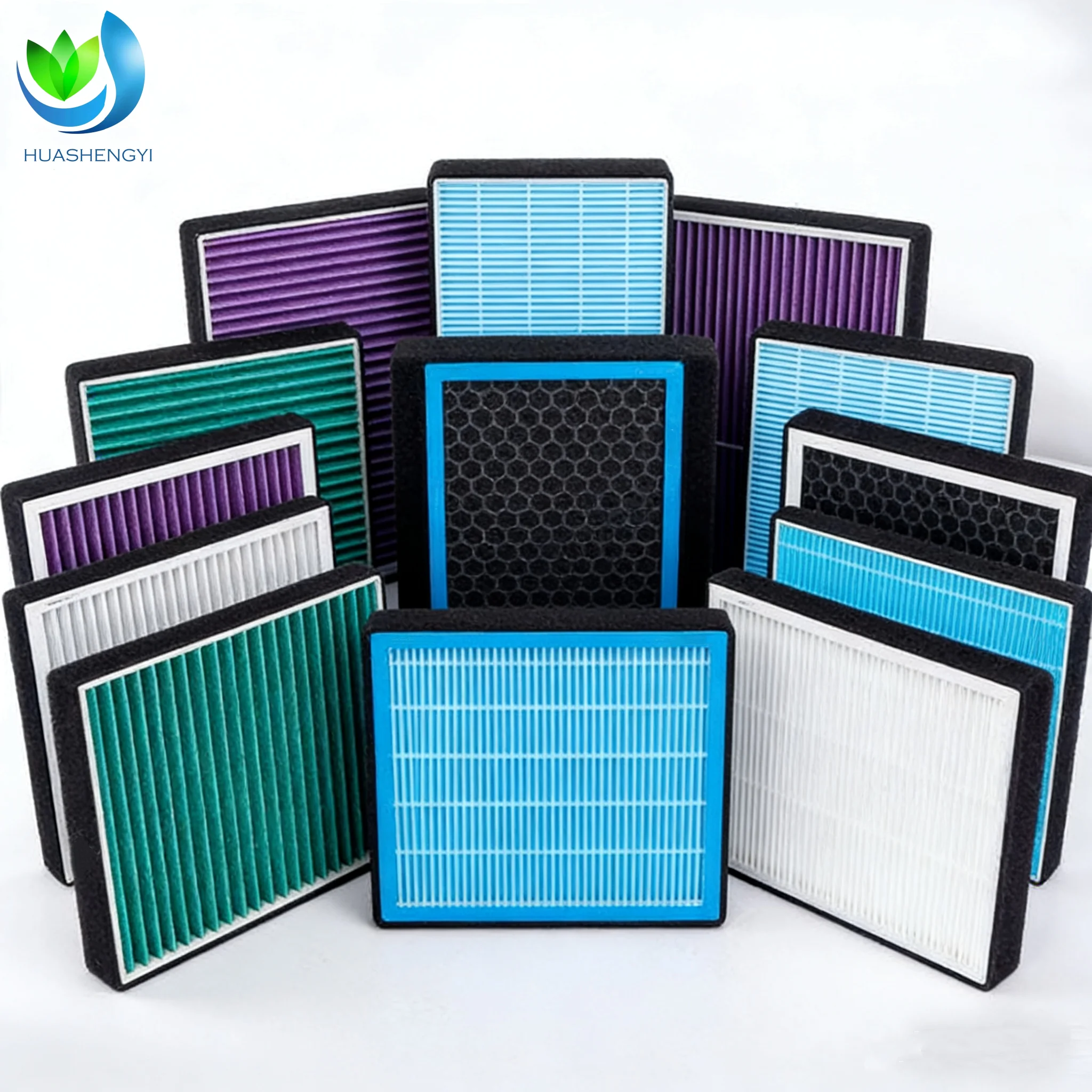 Factory Customized H12 H13 H14 True HEPA Air Filter Element HEPA Carbon Activated Carbon Filter Home Air Purifier Filter