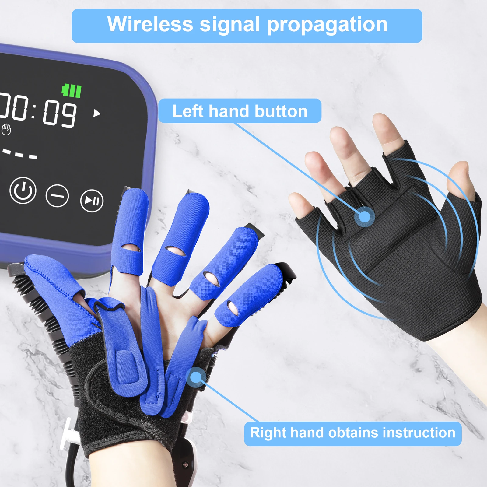 Hand rehabilitation robot stroke hemiplegia cerebral infarction training equipment finger exerciser