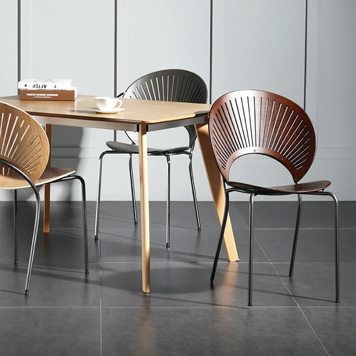 Новый дизайнерский скандинавский стул в виде ракушек для кофейни молока чая магазина простой солнцезащитный современный креативный обеденный