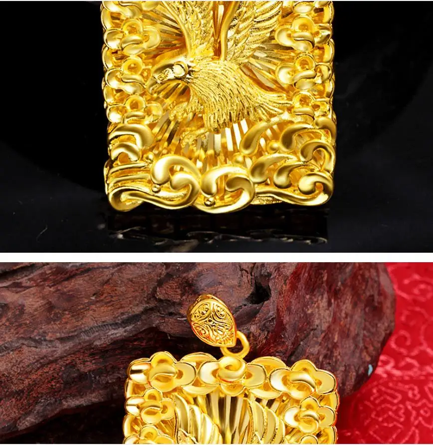 动物24k黄金吊坠男士时尚经典24k镀金珠宝礼品