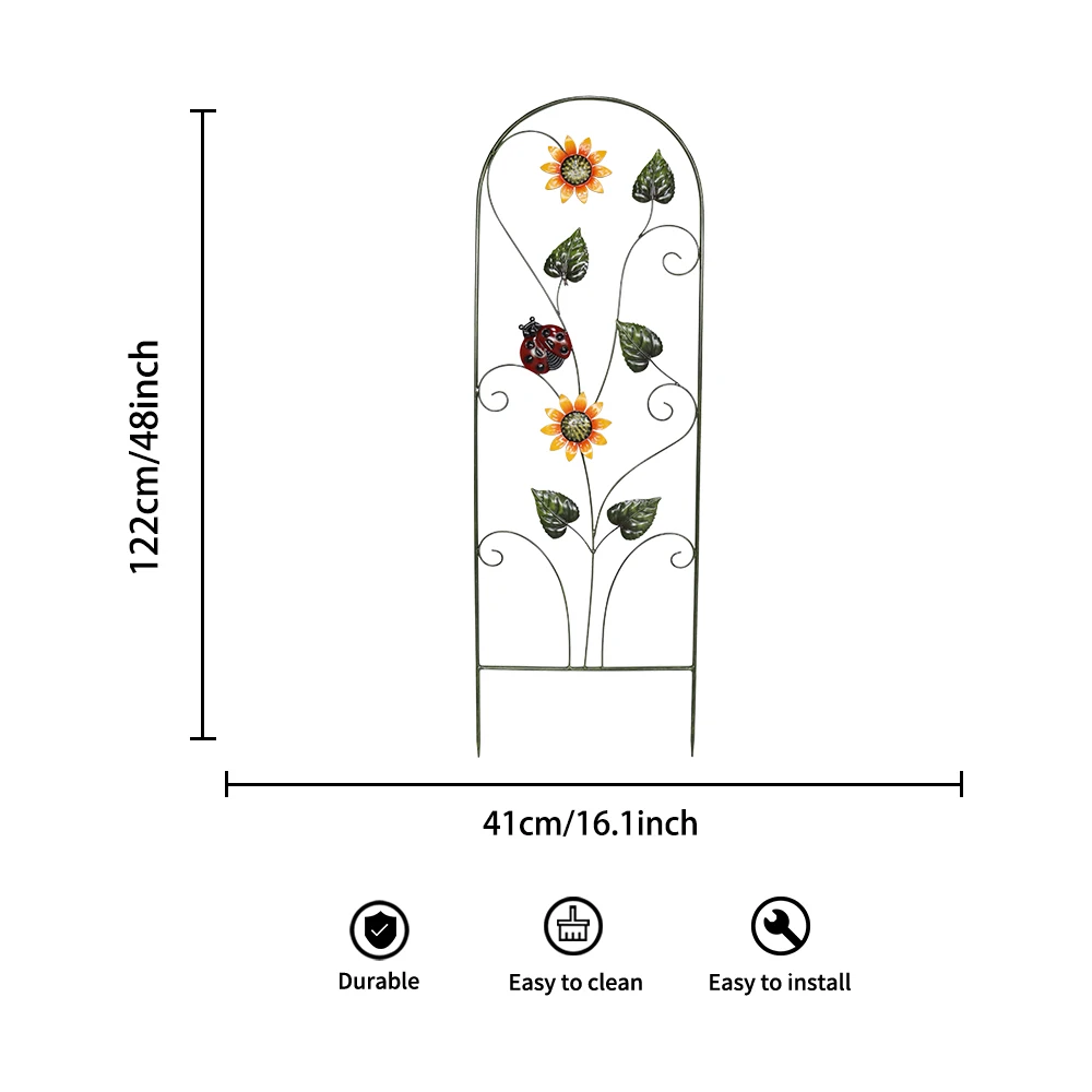    Black Arch Plant Flower Support  Climb Trellis Metal Fence 1