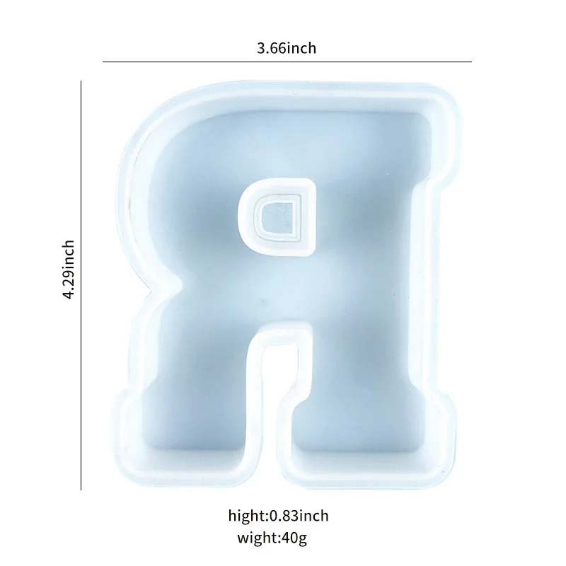 Epoxy Mould Large Resin Mold,3d Alphabet Letter Silicone Cake Tools 1 ...