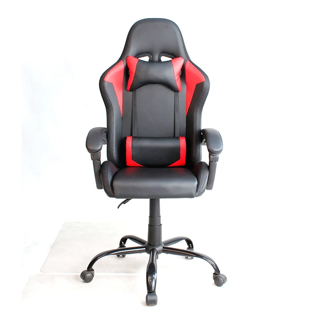 2024 LED Gamer Chair Computer Metal Base Leather Gaming Chair RGB With LED Lights