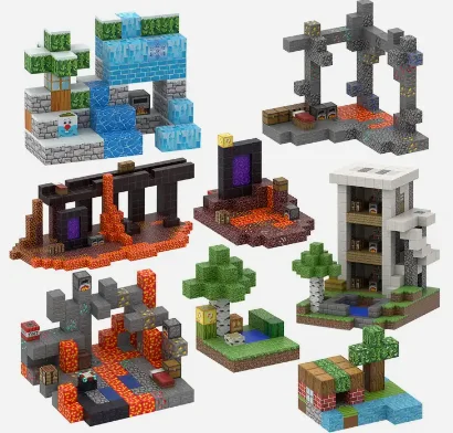 2025 My World Magnetic Blocks 10-300pcs New Pixel Model Cube Creative DIY Educational Toys For Children Magnet Building Blocks