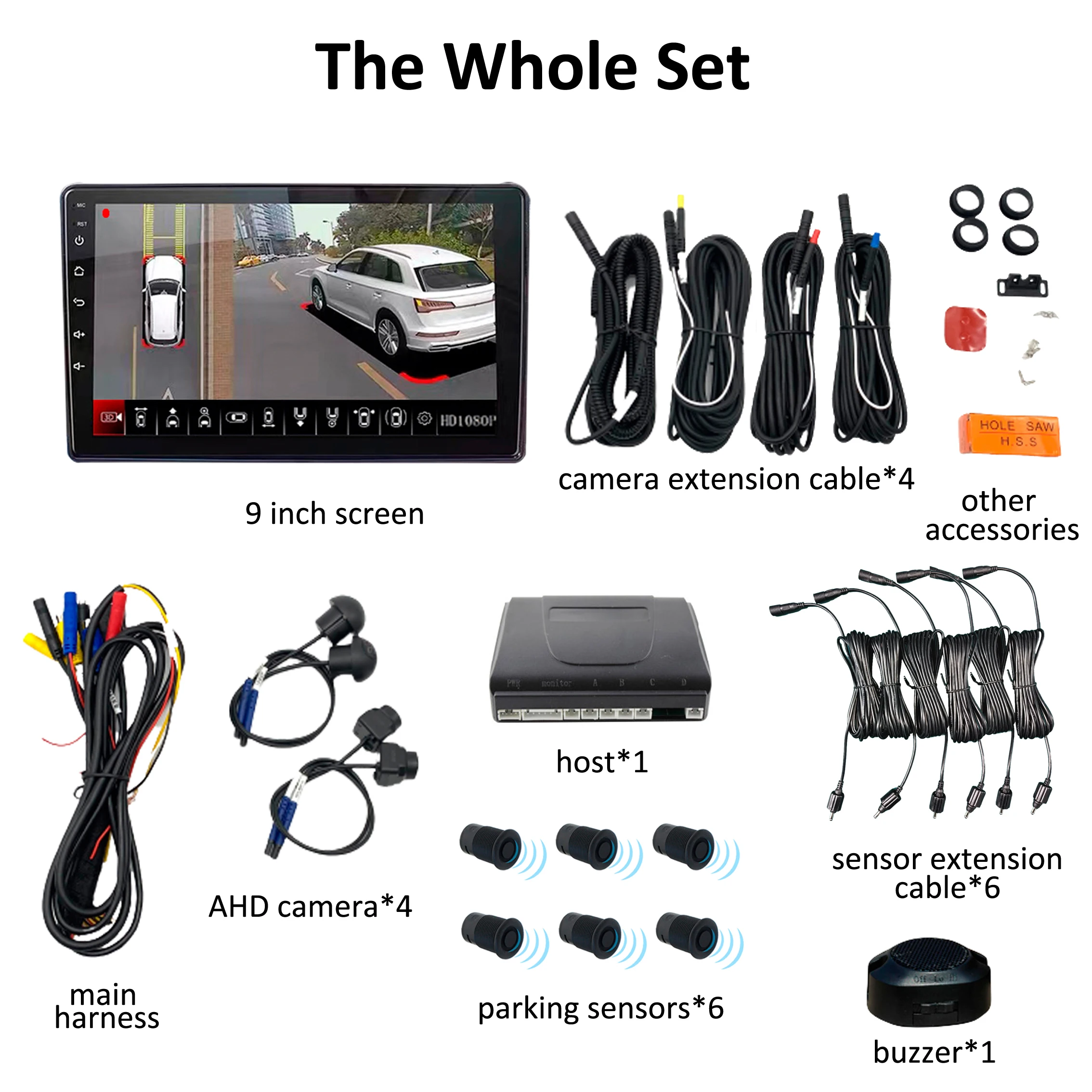 thumbnail interactive-video image 1 of Unbranded AHD 720p/1080p 360° Panoramic View Parking Camera System – 170° Wide Angle, NTSC, 1/3" Sensor 1 of 6