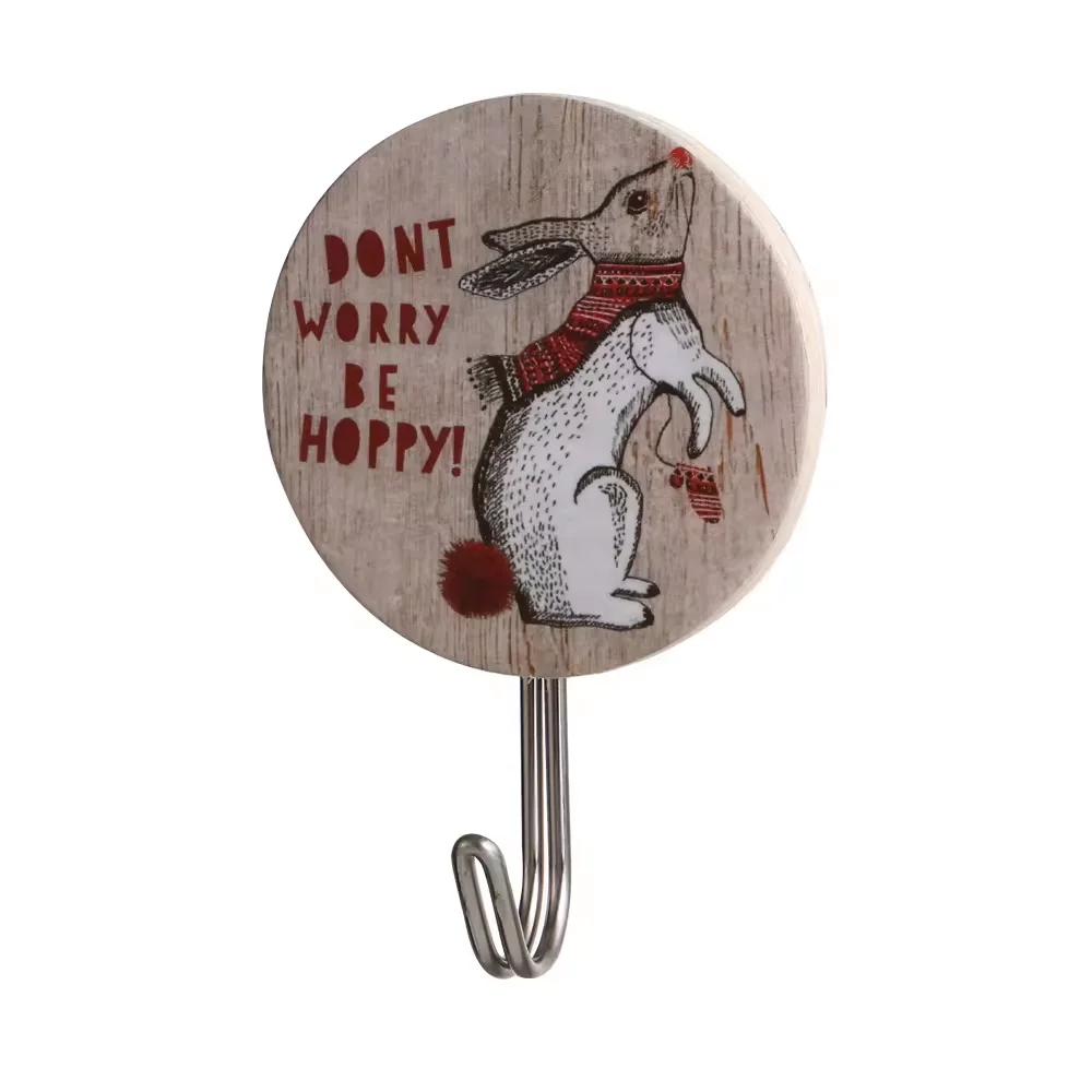 Bailiwang Multifunctional Luxury Wooden Key Hook PP Material Wardrobe Key Hook for Bathroom Clothes Towel Bedroom Kitchen Use