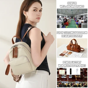 Factory Wholesale Women's Retro Leather Backpack OEM/ODM High-quality Handbag Student Bag for Ladies Manufacturer