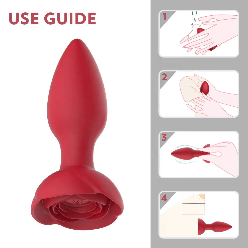 male anal vibrator Wholesale Male Remote Control Rose Anal Vibrator