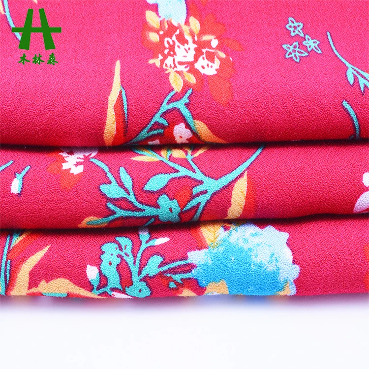 Mulinsen текстиль 40s вихревой Печатный тканый мох креп вискоза ткань