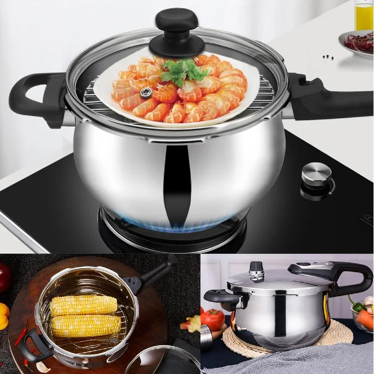 Manufacturer New Design Gas Stainless Steel Pressure Cookers Stainless
