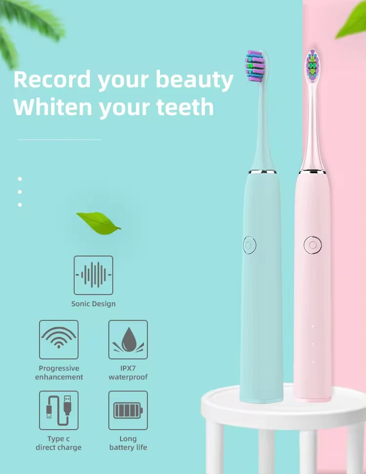 Baolijie SN302 Customizable Private Label Travel Style Adult Sonic Toothbrush Portable Electric Toothbrush