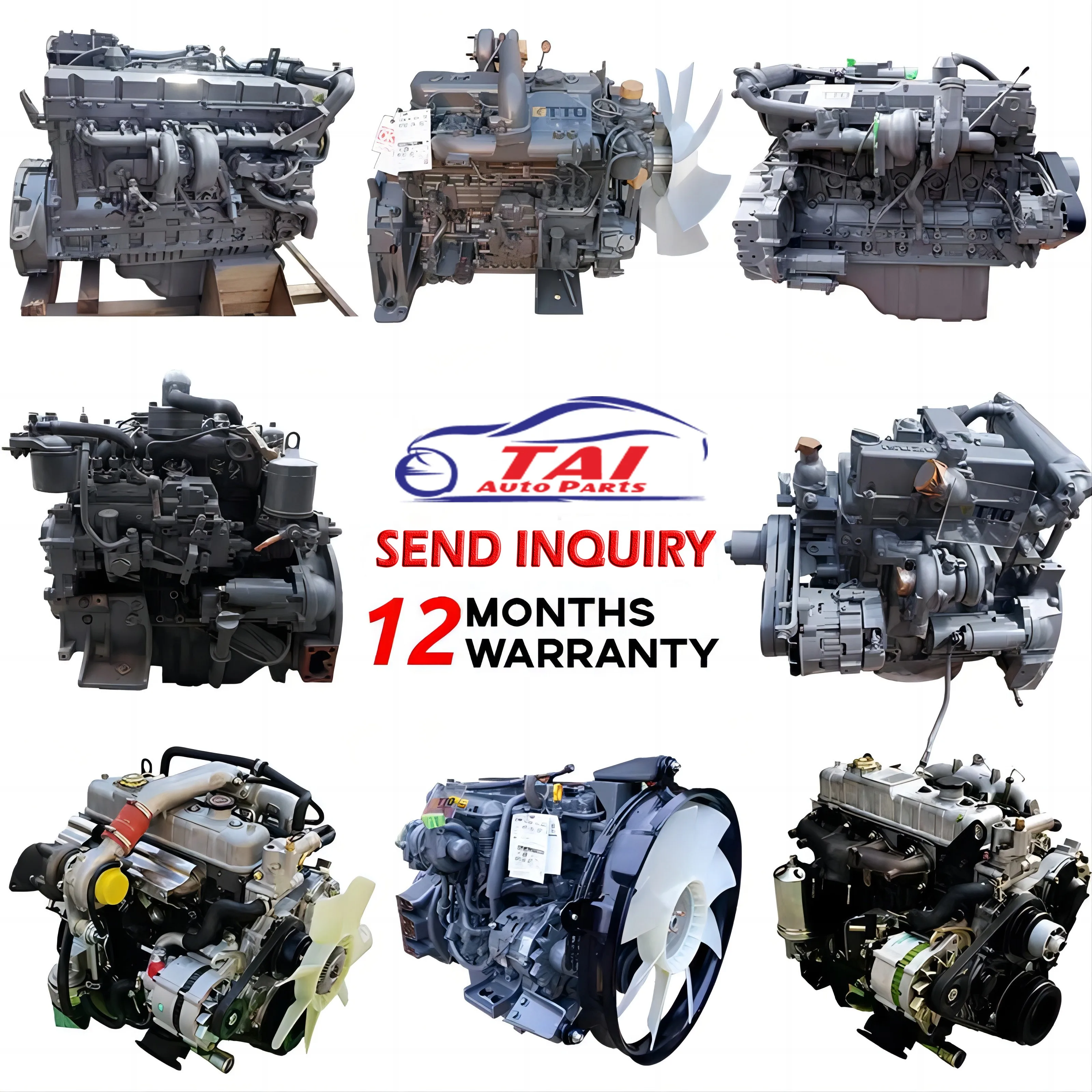 Genuine Used Japanese Complete Diesel Engine J08c J08ct 6 Cylinder For ...