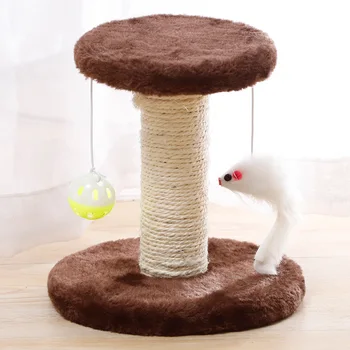 Premium Quality Kitten Scratcher Sisal Cat Scratching Trees with Hanging Balls for Indoor Adult Cats
