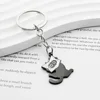 Reading cat keychain