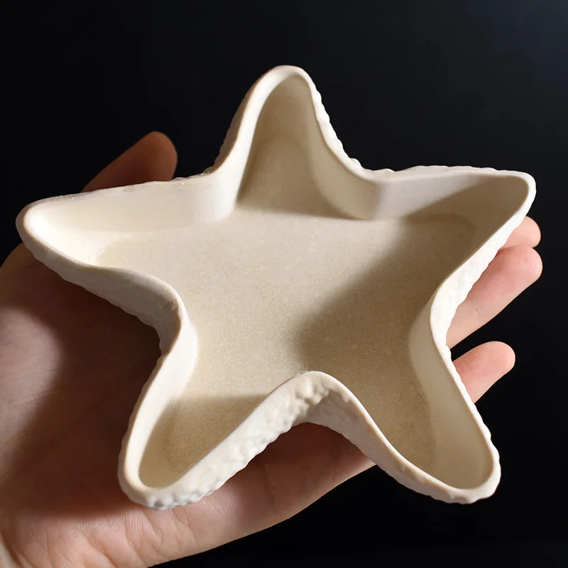 Shell for Starfish Storage Box Mold Conch Candle Cup Gypsum Ornament Shell for Starfish Shaped Dish Non-Stick Silicone Mold factory