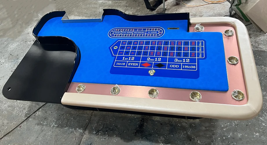 Yh Deluxe High Quality Roulette Game Wheel Poker Club Table With Stable