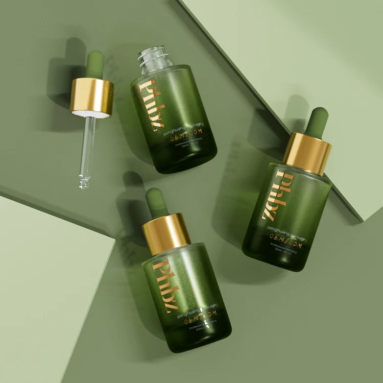 Luxury Translucency Skincare Packaging Set Colour Press Dropper Hair