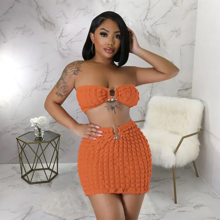 Structured Two Piece Set Crop Top and Mini Skirt Fall Outfits Women 2022 Green Sexy Long Sleeve Dress Suit