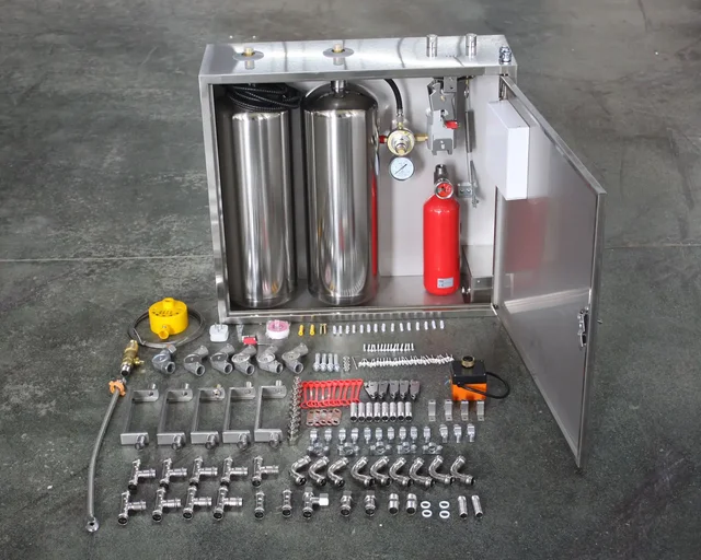 Single 20L Gas Cylinder New Condition PLC Core Fire Suppression Agent System Kitchen Hotels Food Shops Fire Protection