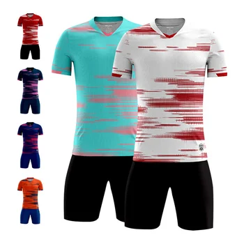 New Season Quick Dry Football Jersey Shirt Wholesale Futbol Uniform Sublimation Soccer Jersey Set With Good Price