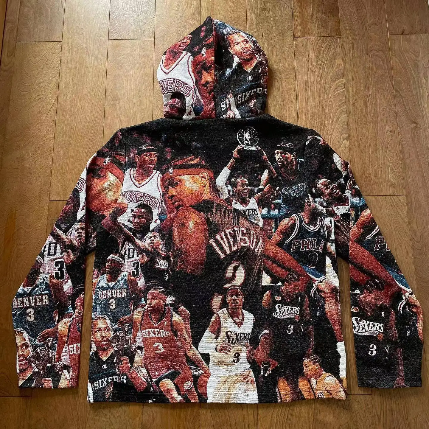 Customize New Design High Quality Cotton Polyester Woven Jacquard Tapestry Hoodies Clothing With