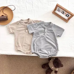 Custom ODM Baby Jumpsuits Summer Casual Short-Sleeved Polyester/Cotton Unisex