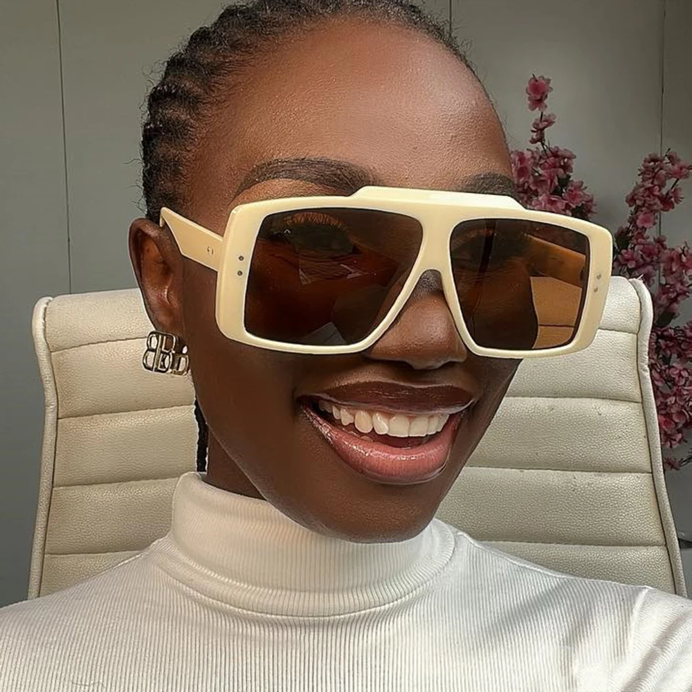 Quadrati Vintage Occhiali Da Sole Eylrim Montatura Quadrata - UV400 Nero/Giallo Quadrati Uomo