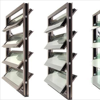 EX-factory Manufacturer Ventilate Louvre Window Aluminum Clip Glass Louver window Frame aluminum