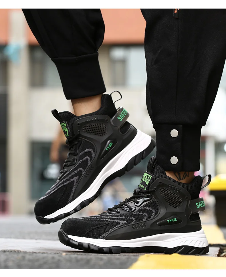 Amazon.com: Zapatos de seguridad para hombre, ligeros, con puntera de acero  para hombres, zapatos de seguridad con amortiguación de aire, tenis ligeros  para uso industrial y de construcción, calzado a prueba de