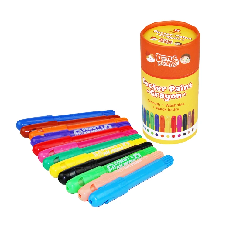 12 Colors Non Toxic Washable Crayons Set for Children Painting - China  Paint, Office Supply