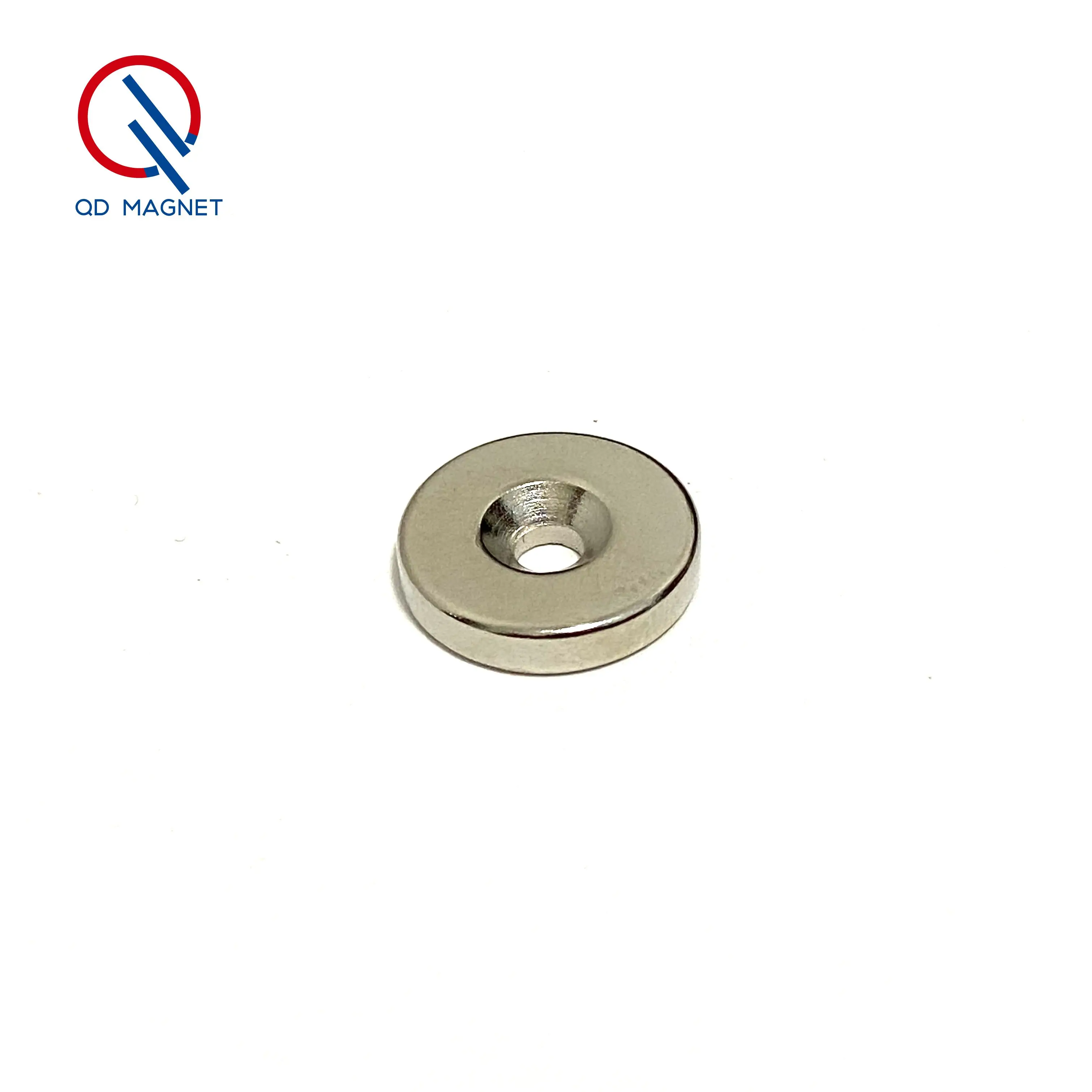 25mm x 5mm Neodymium Disk Magnets Counter Sunk Hole Essential Industrial Magnet Materials Ring Punching Moulding Available