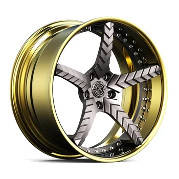 Custom Forged Luxury Wheels 6061 T6 5-spoke Design New 40mm 25mm Perfect Fit for Mustang Camaro for Dodge Challenger for Porsche