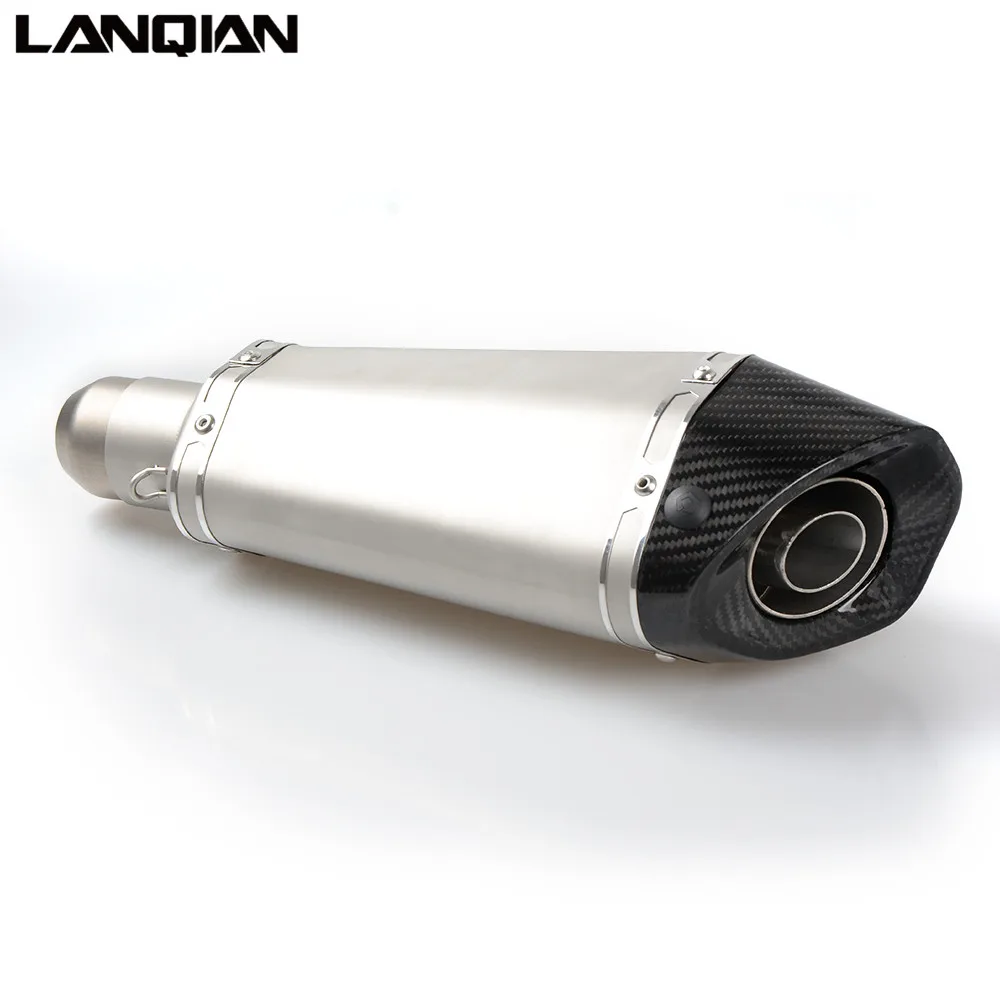 
Универсальный глушитель выхлопной трубы 36-51 мм для мотоцикла, глушитель выхлопной трубы для скутера, кроссового велосипеда для KYMCO Triumph Aprilia DUCATI 