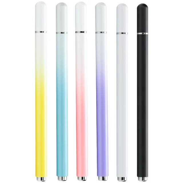 Universal Sensitive Silicone Pen Tip Stylus Pen Plastic Tablet Back Cover for Phones with Metal Body
