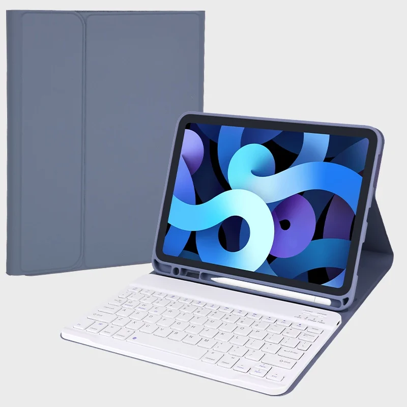 Funda premium con teclado magnético desmontable de cuero para iPad10 10.9 2022, funda ultradelgada protectora, ideal para trabajo, estudio y viajes