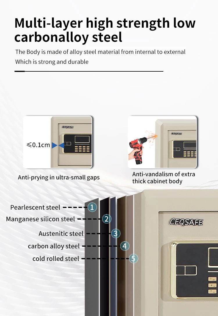 CEQSAFE High-end Small Home Digital Safe Lock for Cash for Home Money Safe Box details