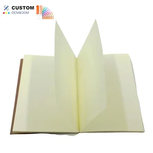 Customizable Stock A5 32K Size Brown Plain Kraft Cover Nude Binding Blank Pages Notebook Sketch Book For Graffiti Drawing