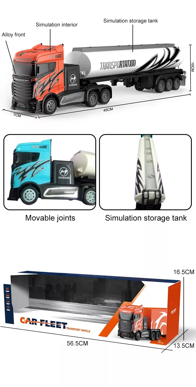 1:16 RC Truck Trailer Toys Fun Remote Control Cars