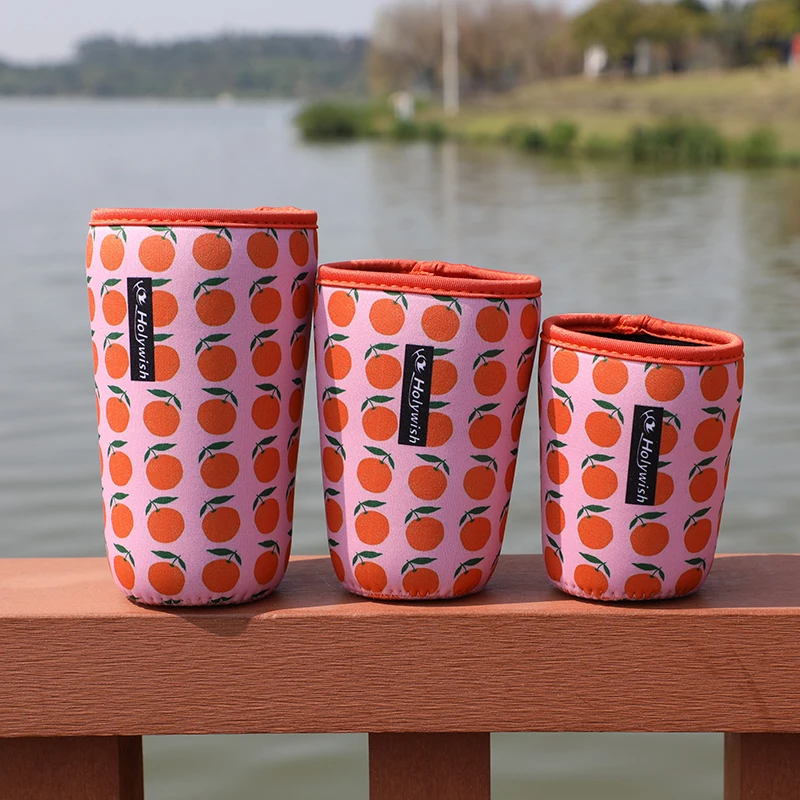 Neoprene Customisable Heating and Cooling Coffee Cup Holder Organizer Sleeve With Sublimation Logo Print