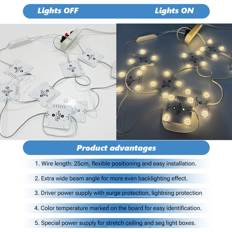 product environmental protection 220v high brightness blockchain diffuse reflection 4 led module led blockchains for ceiling light box-6